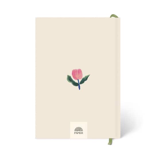 Papier 6" x 8.5" Tulip Vase Hardcover Guided Wellness Journal